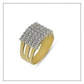 Beautifully Crafted Diamond Mens Ring with Certified Diamonds in 18k Yellow Gold - GR0040R
